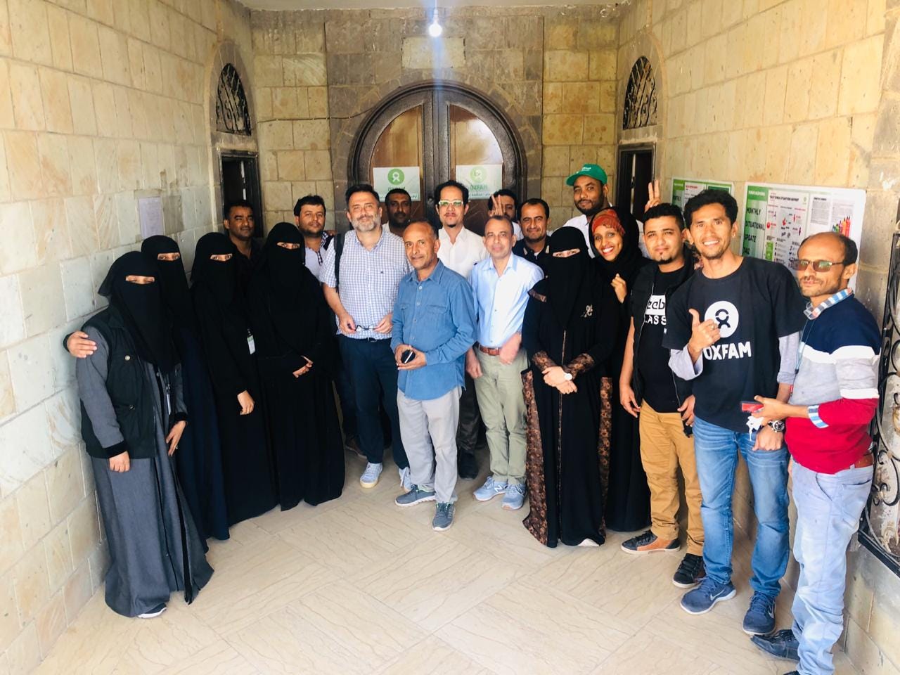 Oxfam’s team in Yemen, here based in Turbah, Taiz. Credit: Sami Jamal/Oxfam