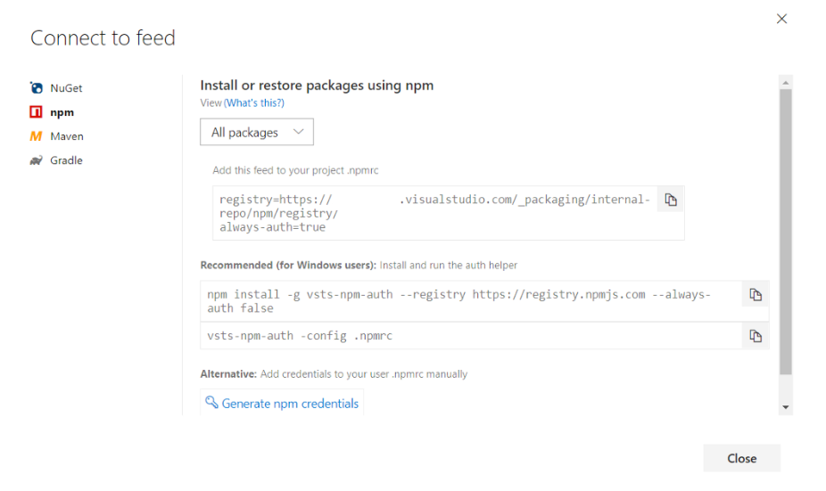Private NPM Package deployment using VSTS by Shems Eddine