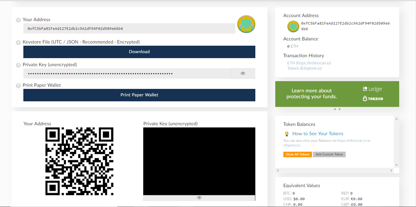 How to access myetherwallet with private key