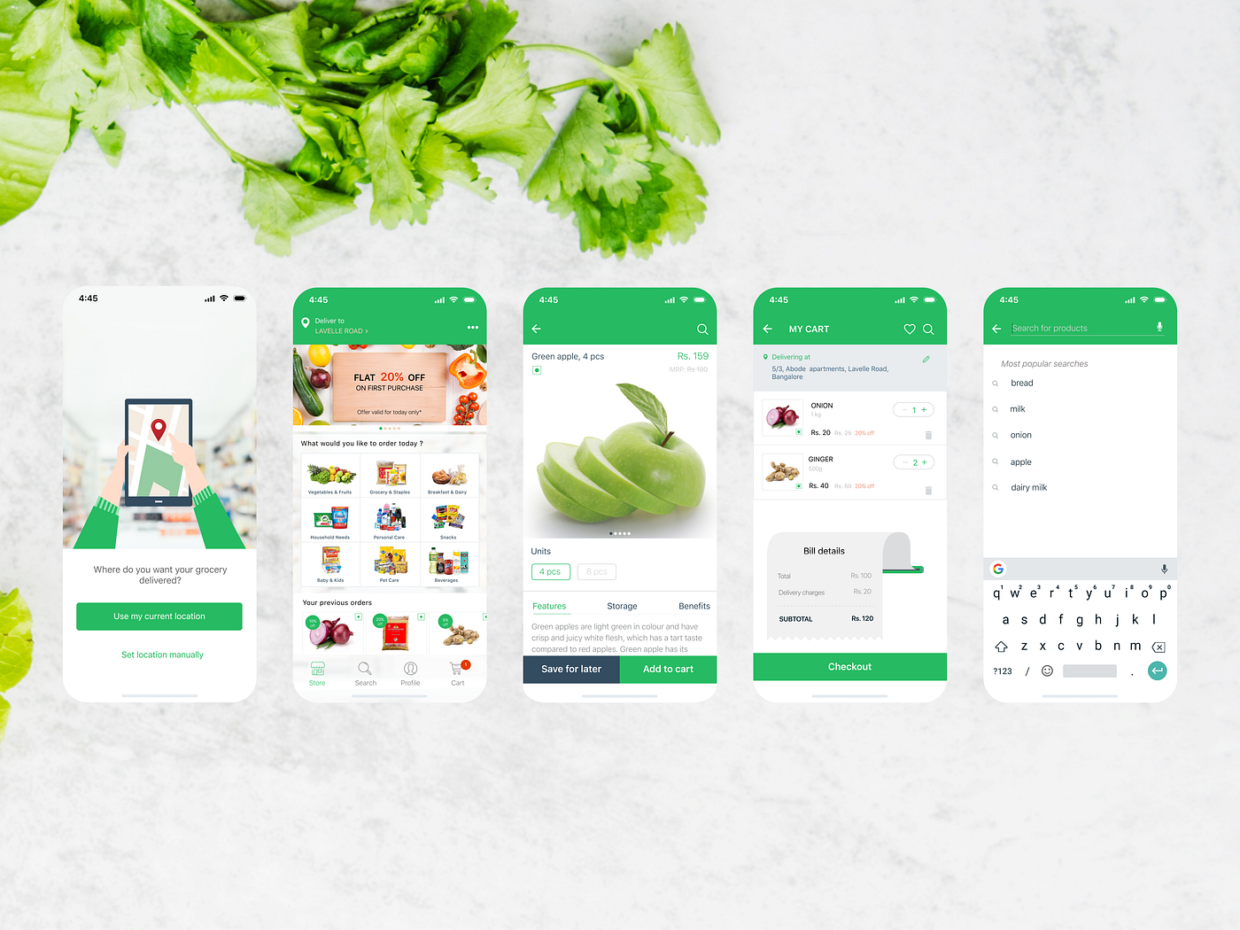 5 User Interface for Groceries App | by Domenico Nicoli | UX Planet