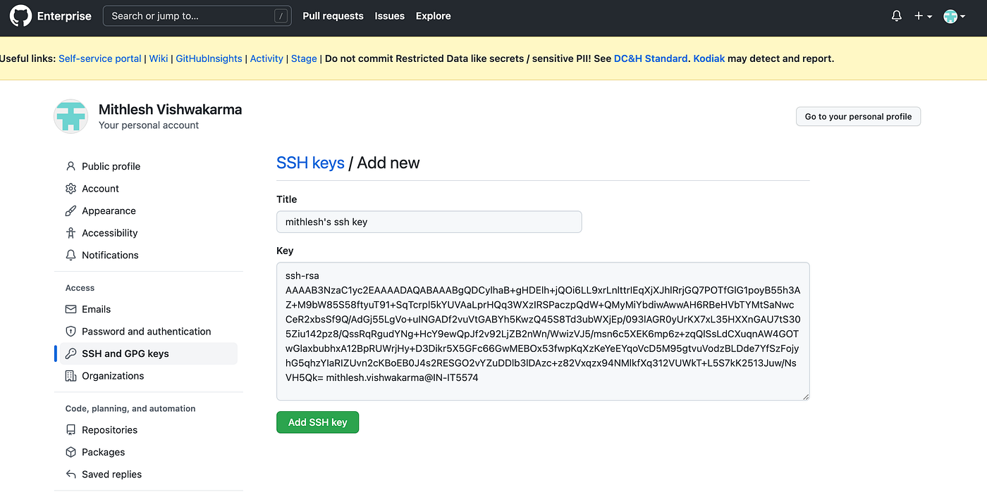 Getting Started — Setup Git CLI for Corporate Account | by Mithlesh  Vishwakarma | Jan, 2023 | Dev Genius