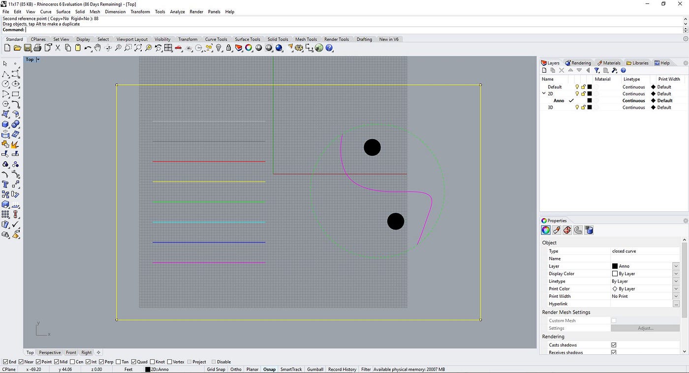 Rhino Tutorial Setting Line Weights, Line Types, Hatches, and