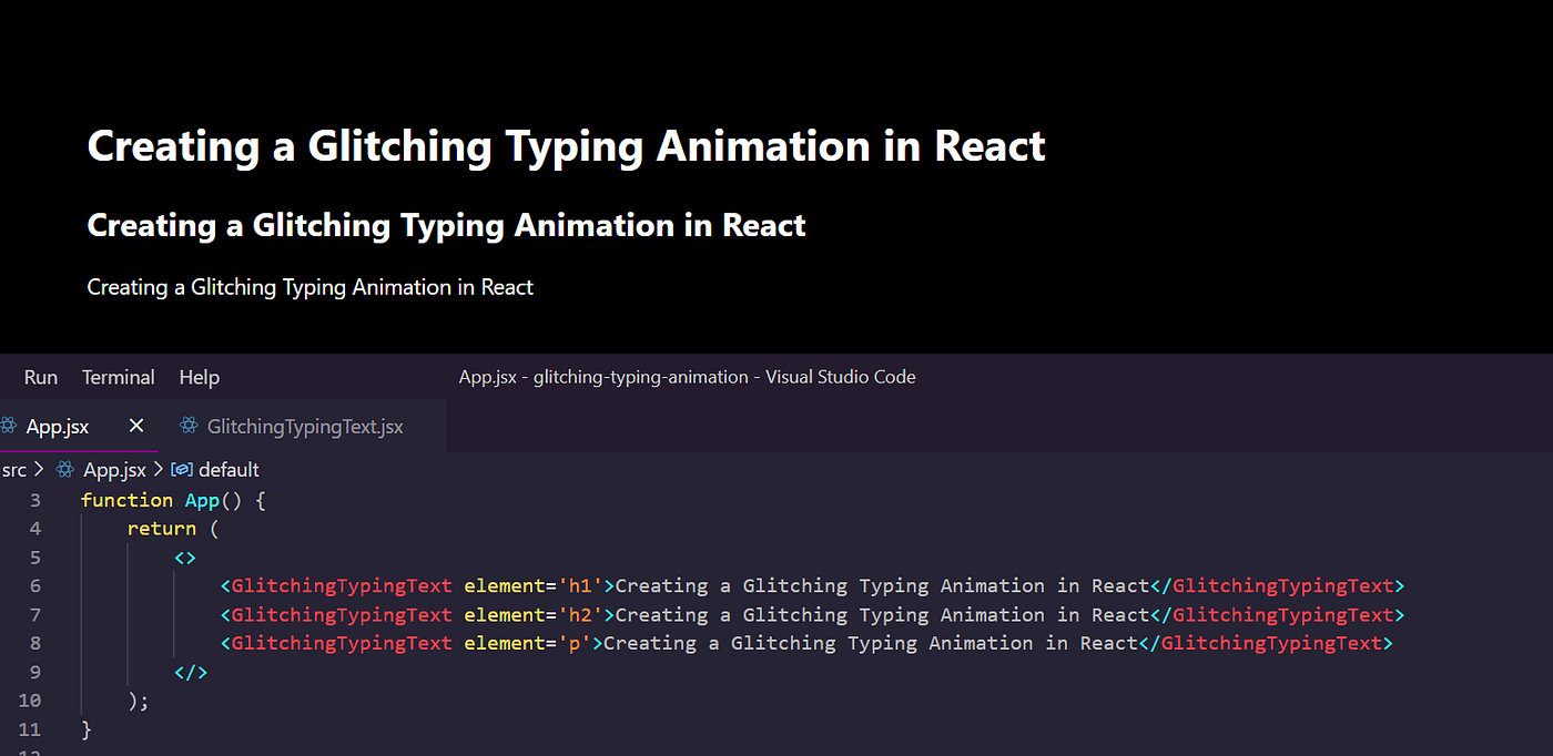 Creating a Glitching Typing Animation in React | by Marshall Ruse | Mar ...