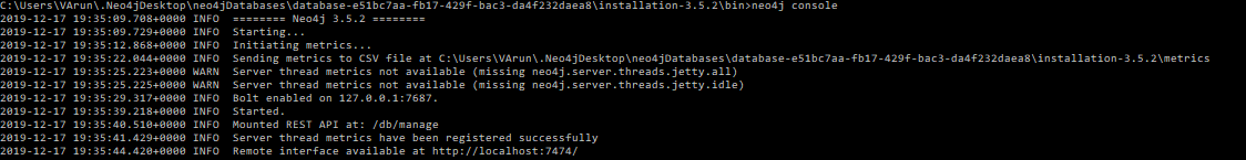 how to start neo4j server on windows