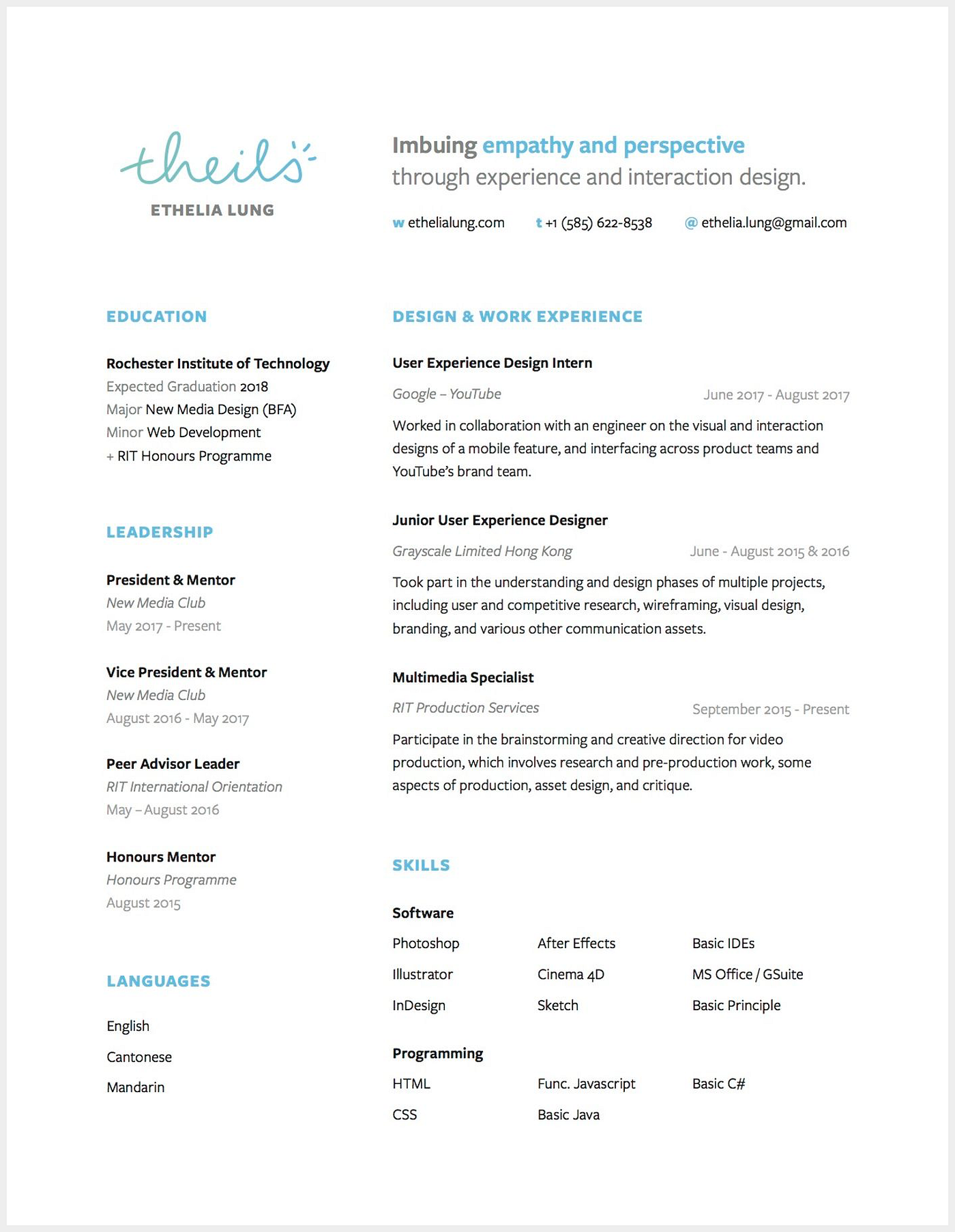 8 Brilliant Ux Designer Resumes That Secured Job Offers From Google By Bestfolios Com Bestfolios Medium