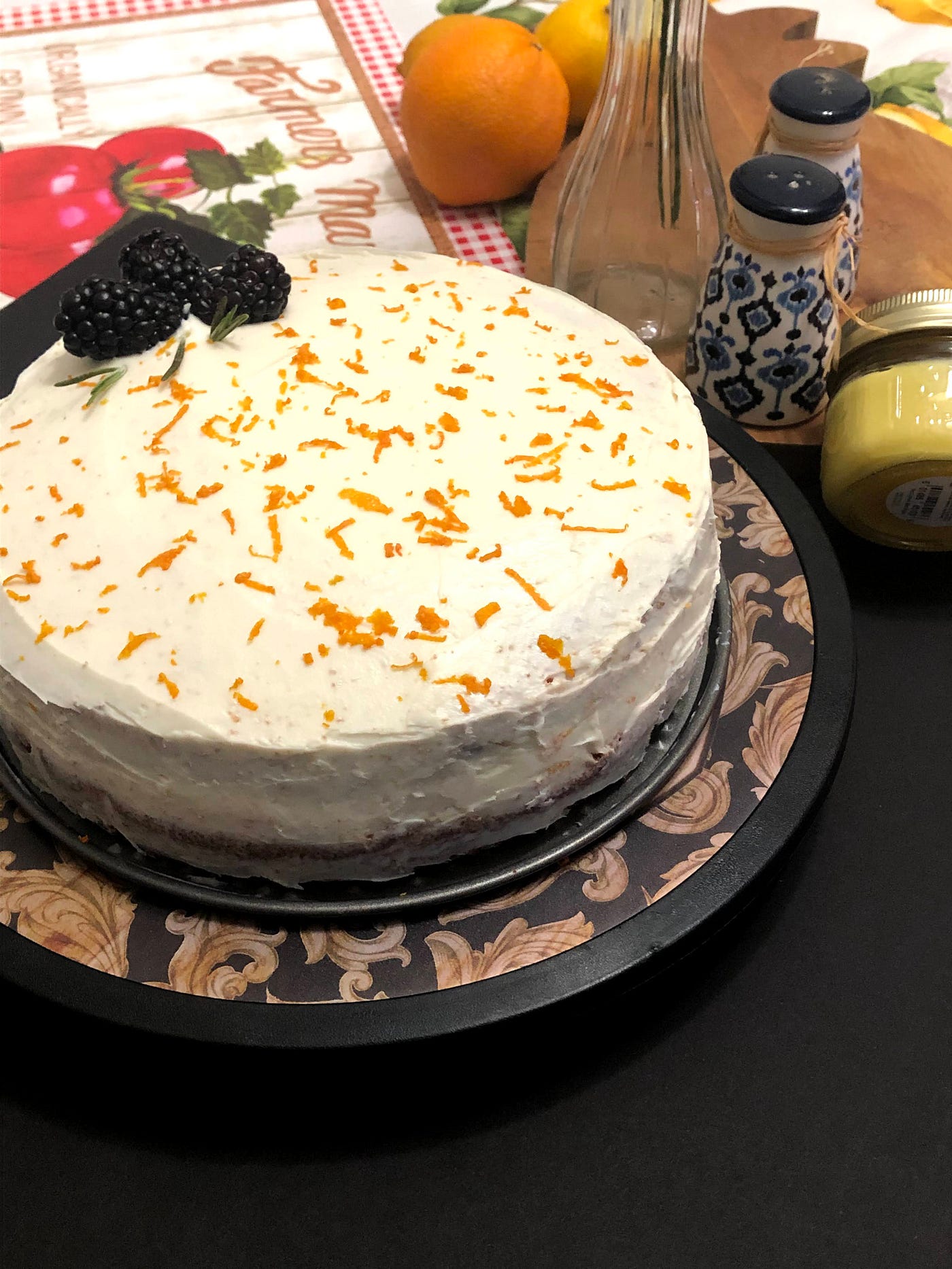 Summer Blackberry Orange Cake from Cake box mix!