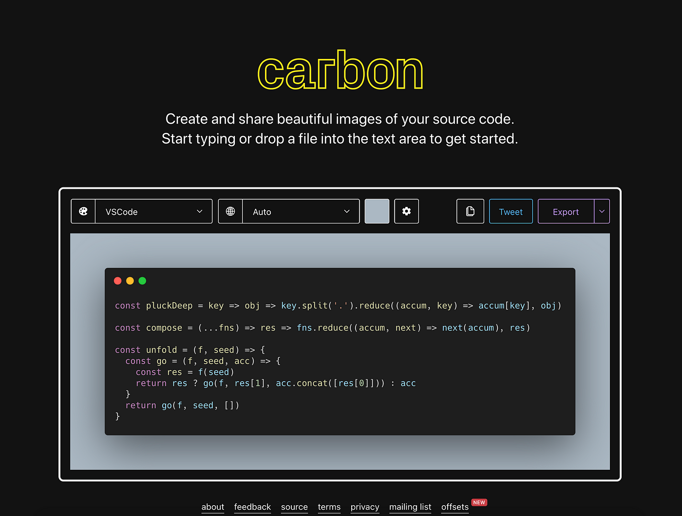 Crie capturas de tela de código usando Carbono e Polacode | by Bruno Castro  | Medium