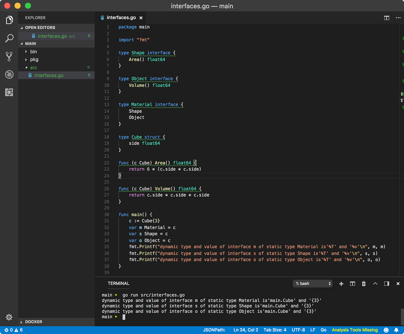 Interfaces in Go. ☛ What is an interface? by Uday Hiwarale RunGo