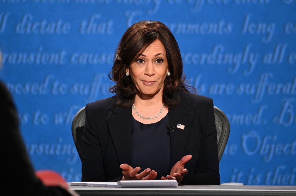 Kamala Harris during the Vice Presidential debate on October 7th, 2020.