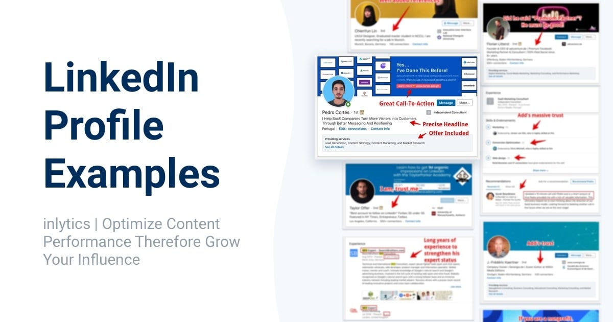 LinkedIn Profile Examples from inlytics.io — LinkedIn Analytics Tool