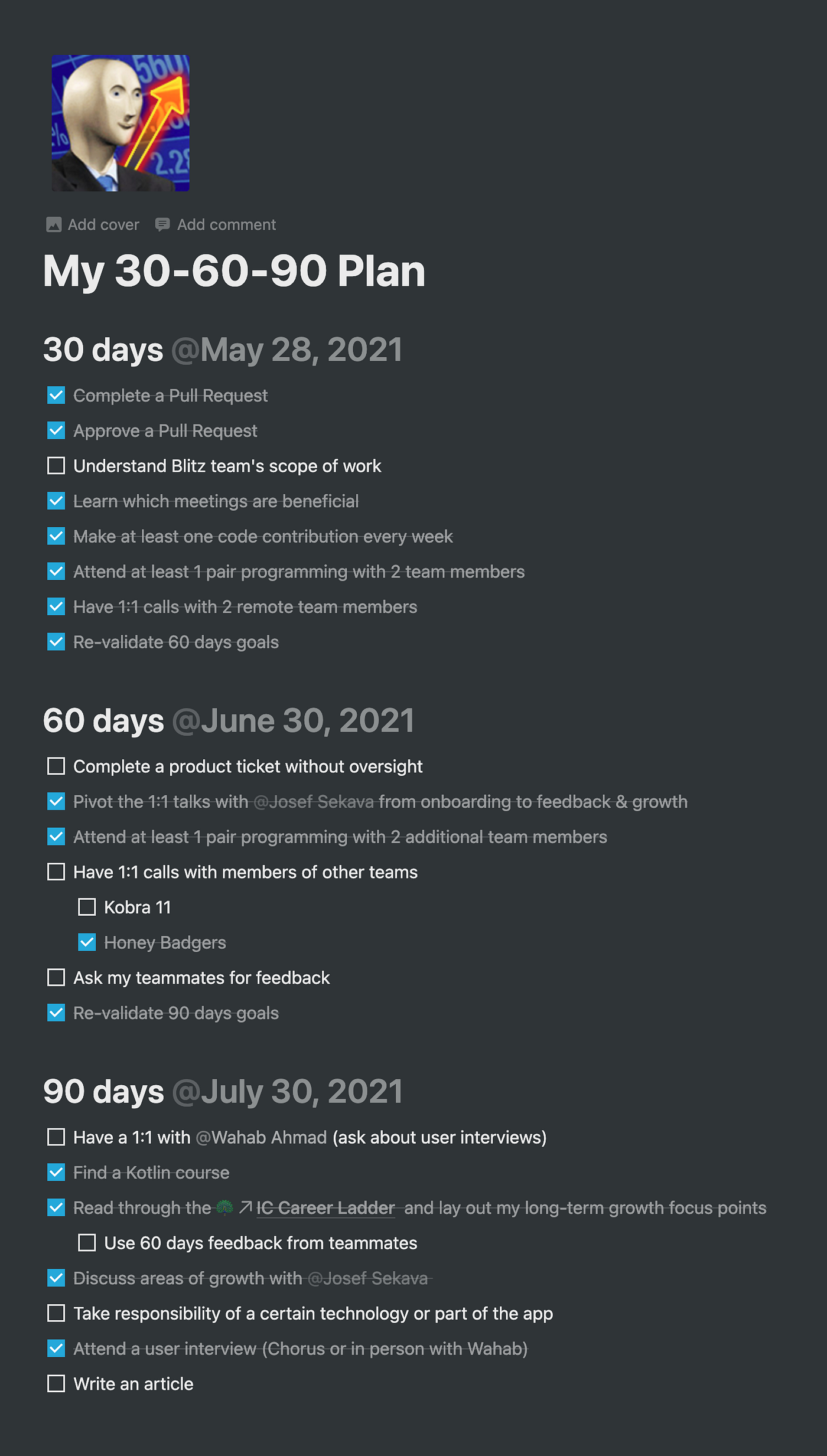 My 30–60–90 plan at Productboard