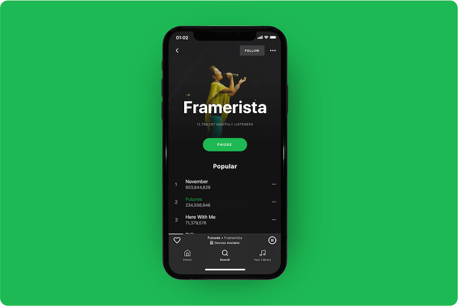 Recreating Spotify S Scroll Animation In Framer X By Vincent Van Der Meulen Medium