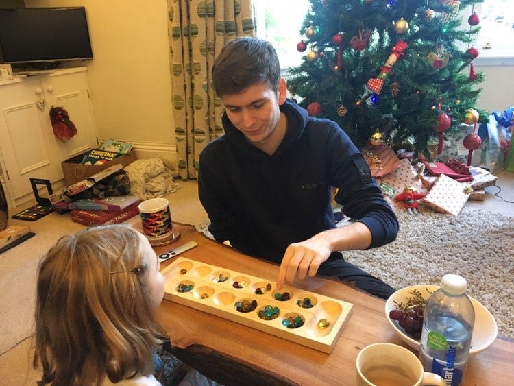 Playing games at Christmas