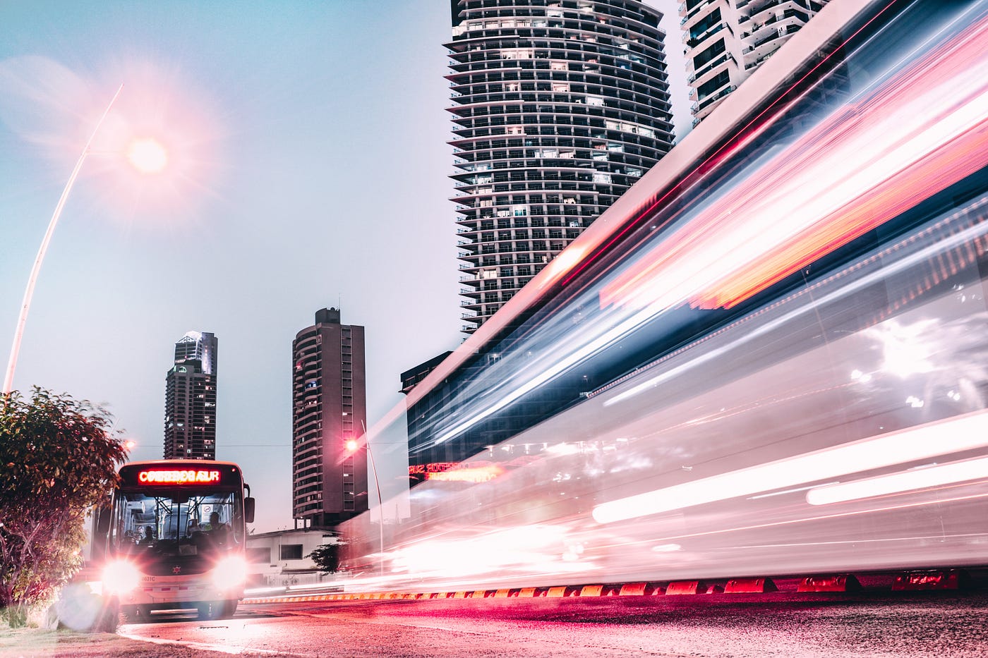 Timelapse of Busses in Panama City by Luis Quintero