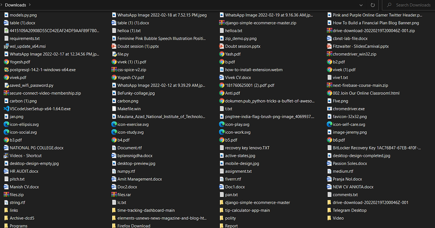 How I organised my chaotic folders with a Python script | by Vivek K. Singh  | Medium