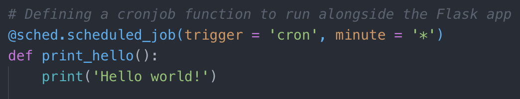 Data Science Quick Tip 002 Running A Cronjob From Within A Flask Api By David Hundley Medium Data Science Quick Tip 002 Running A Cronjob From Within A Flask Api By David Hundley Medium