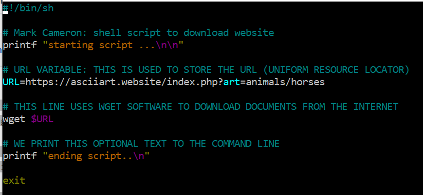 Create a script to download websites while learning few Linux commands ...