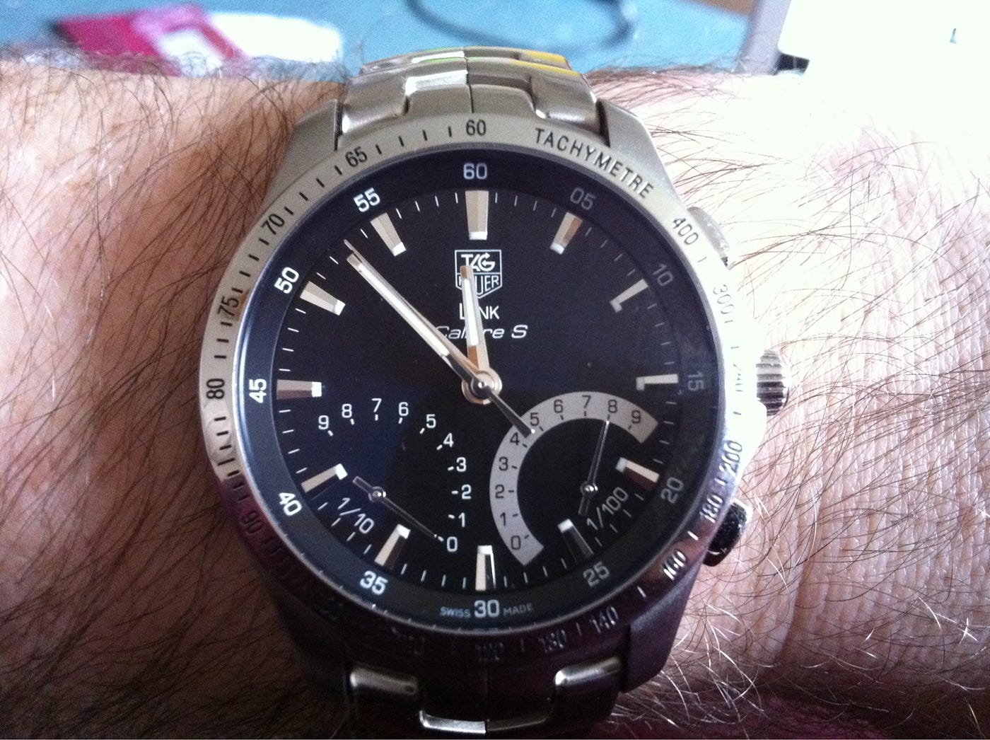tag heuer second hand stopped