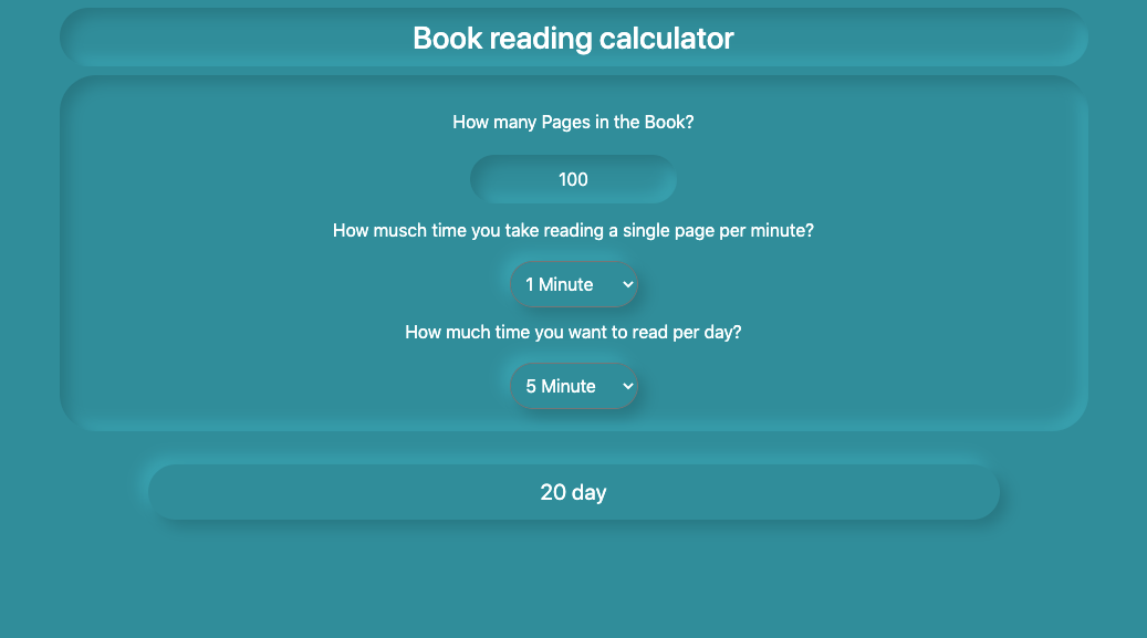 Building a book reading time calculator with ReactJS | by faisal hani |  Medium