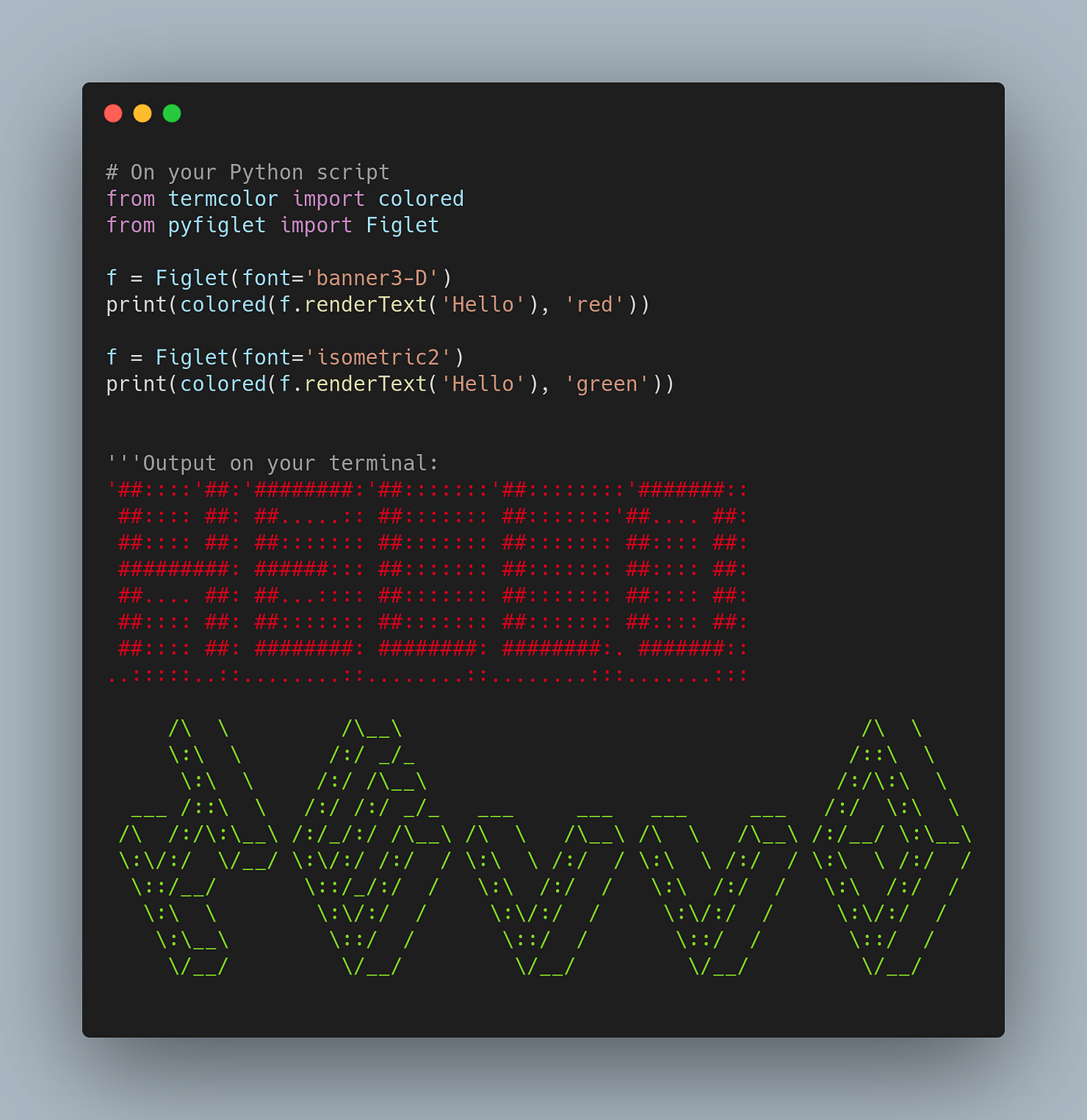 Prettify your Terminal Text With Termcolor and Pyfiglet by Khuyen