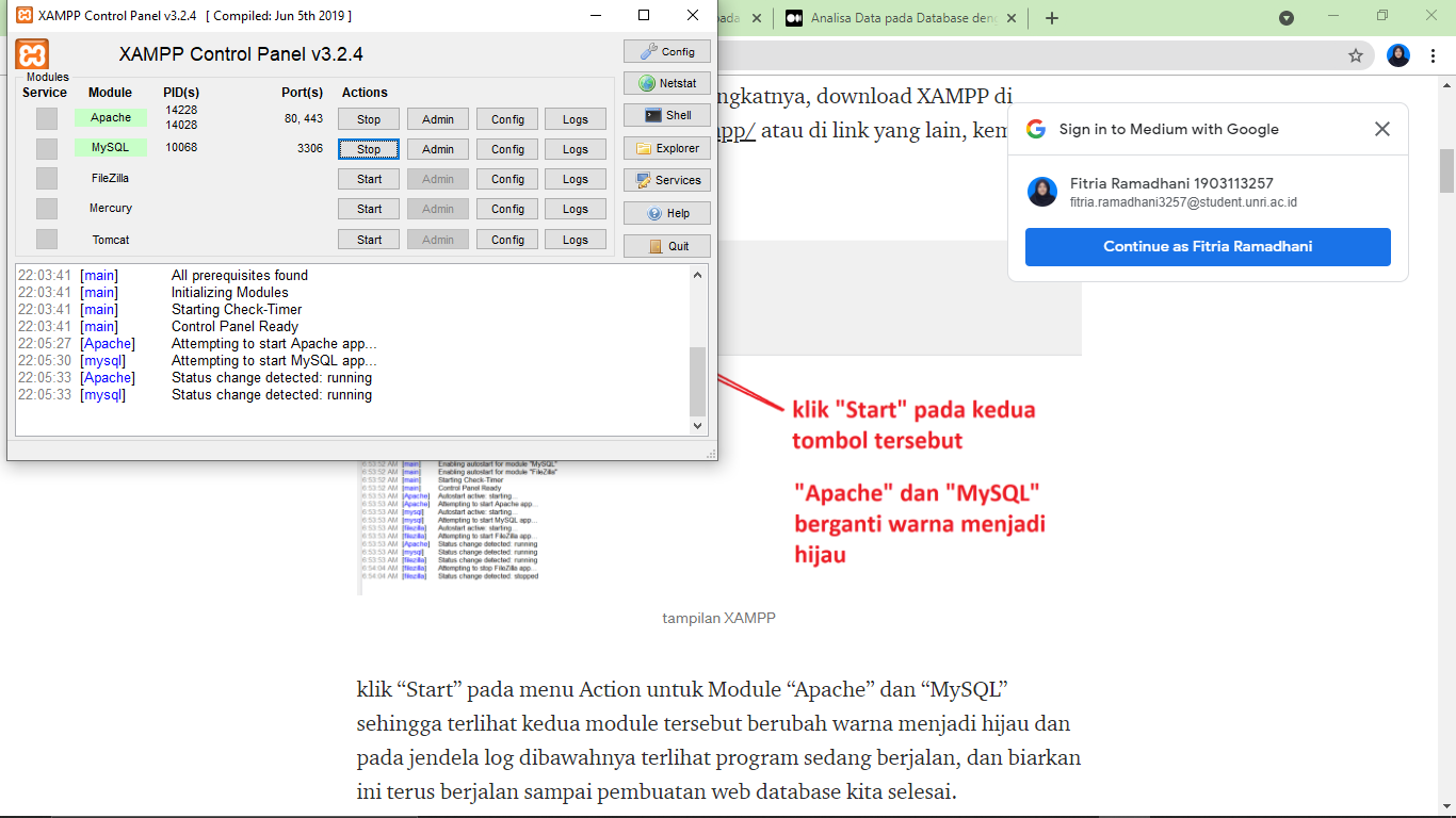 Membuat Database Sederhana Fitria Ramadhani Medium