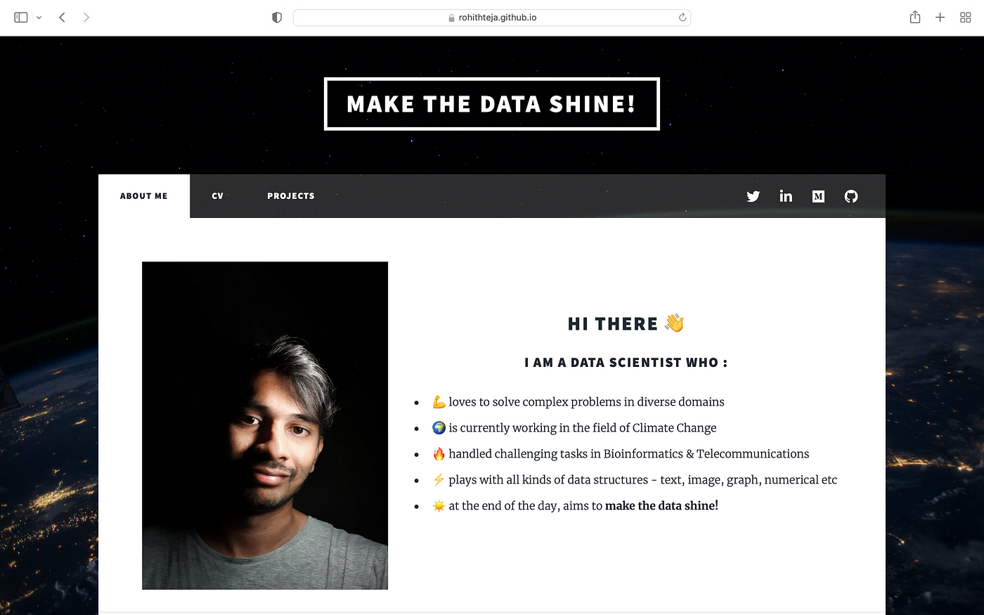 How I Designed My Own Data Science Portfolio Website By Rohith Teja Towards Data Science