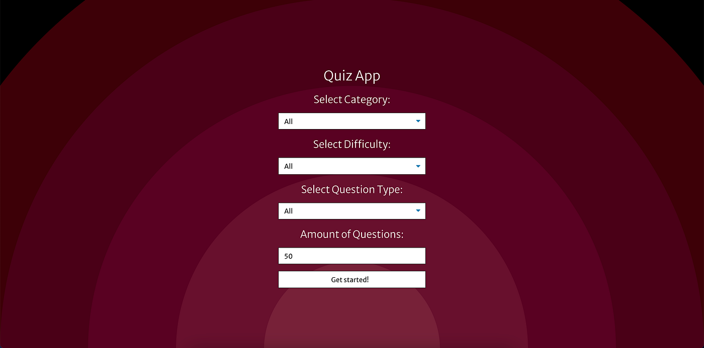 Building a Simple Quiz App Using a Rest API, React, and Redux | by Emily  Wheatcroft | Geek Culture | Medium