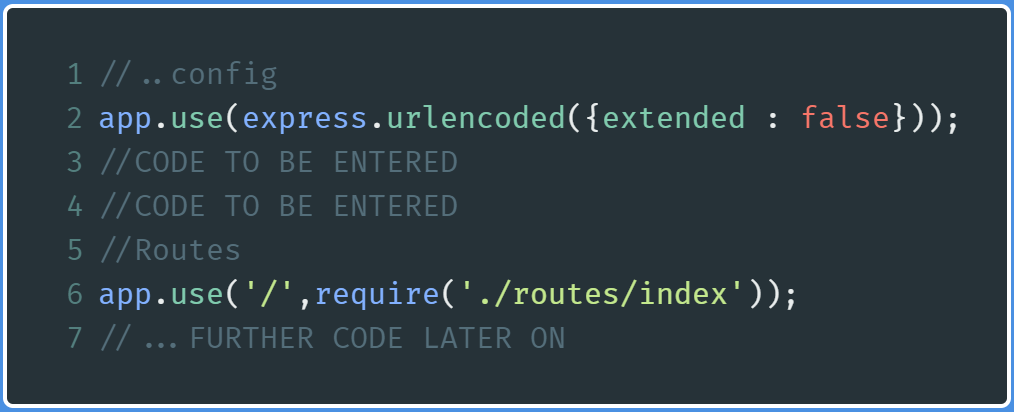 Code in app.js