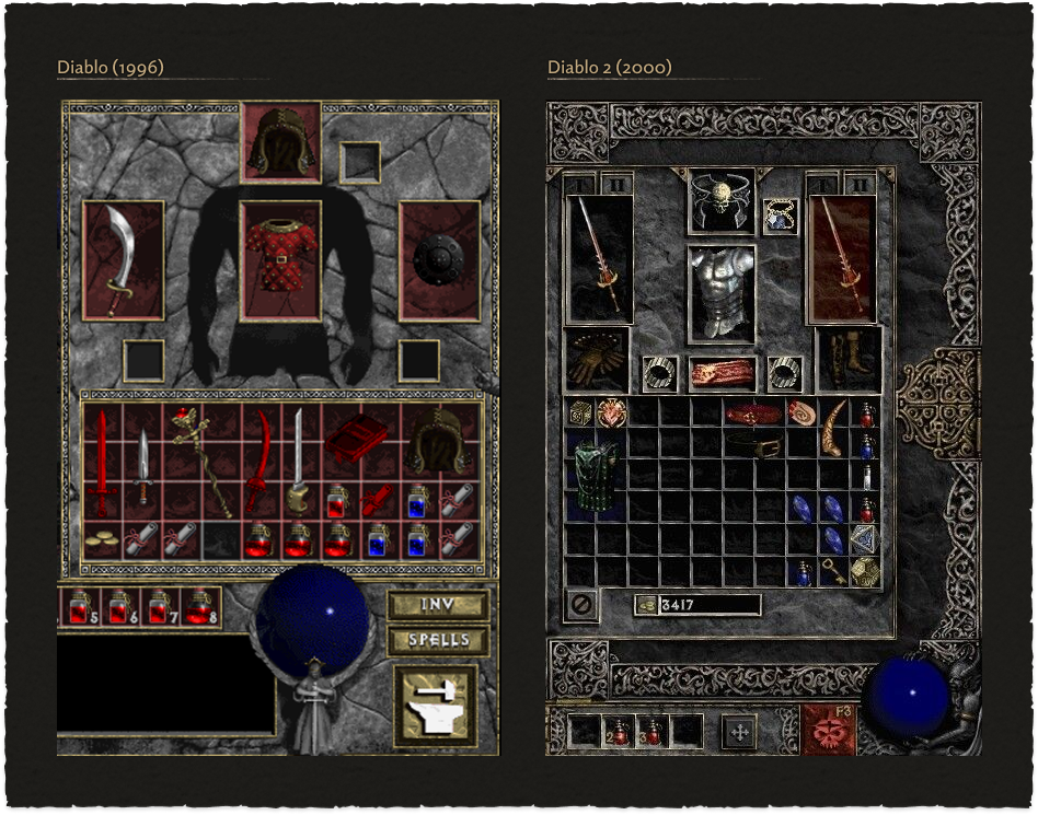 Diablo Inventory UI Fan Redesign (Figma + Principle + UE4) — Part II