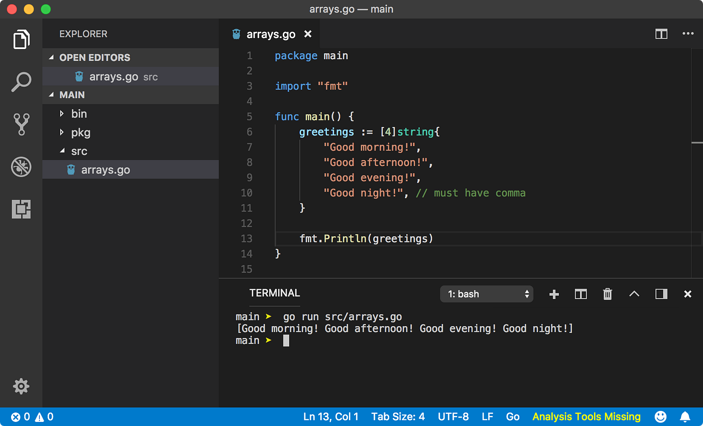 The anatomy of Arrays in Go. An array is a container that holds… | by ...