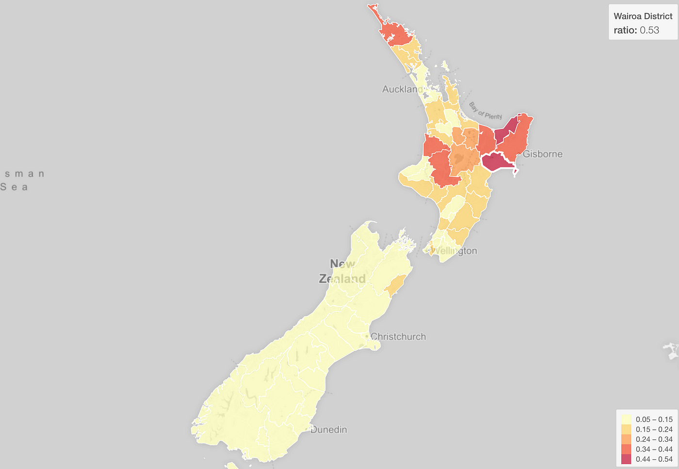 New Zealand Territory Map Where Minorities Live In New Zealand? | By Kan Nishida | Learn Data Science