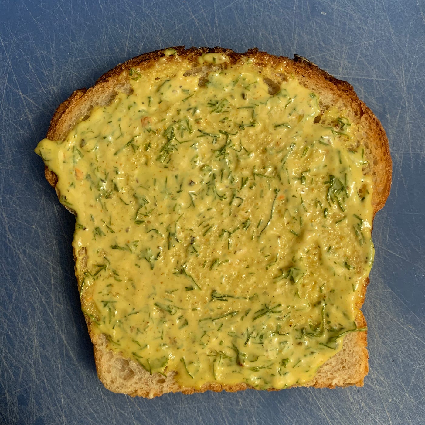 Curry and Dill Mayo. It’s a schmear that goes great on… by Matt