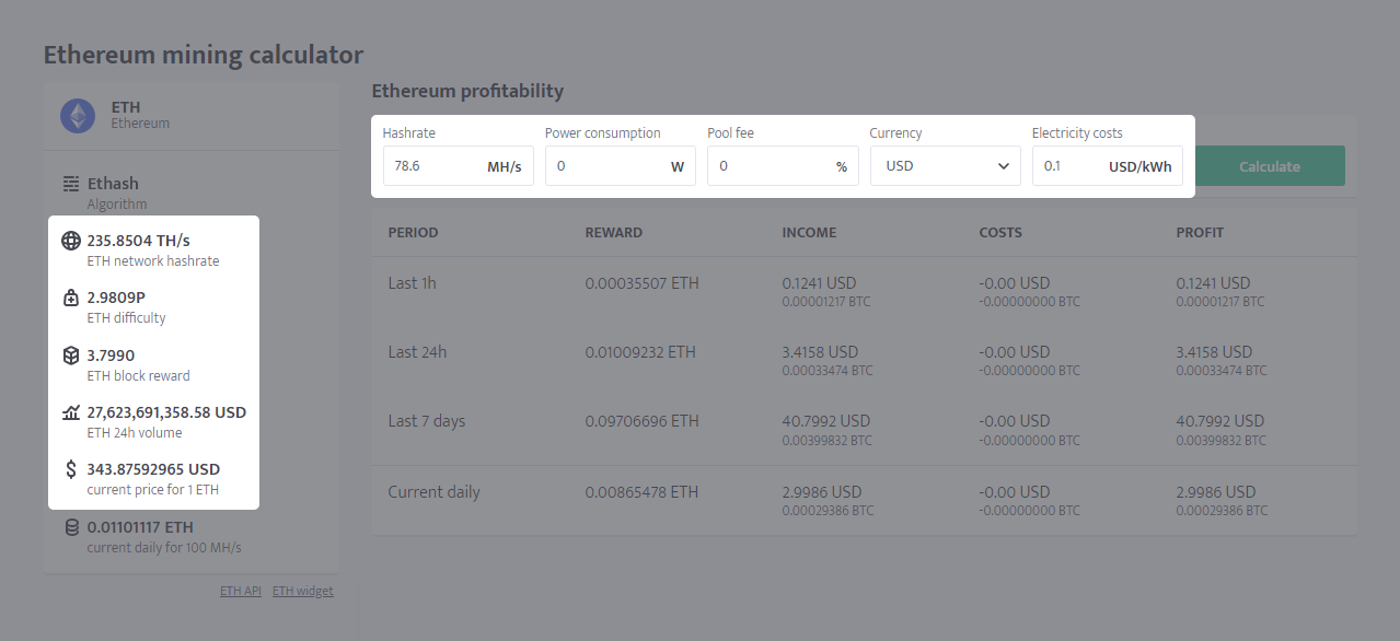 Tips and tricks for analyzing the mining calculator's data | by minerstat |  minerstat | Medium