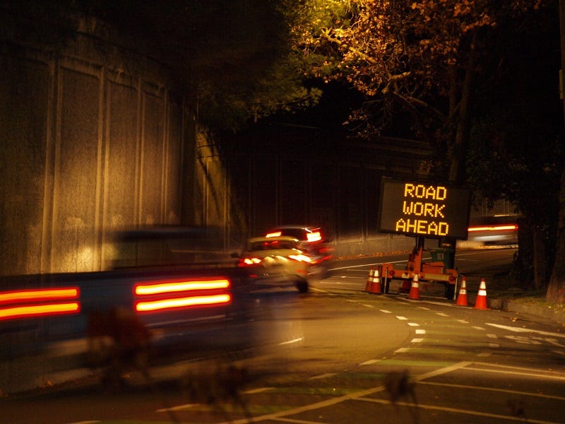 Road work ahead.