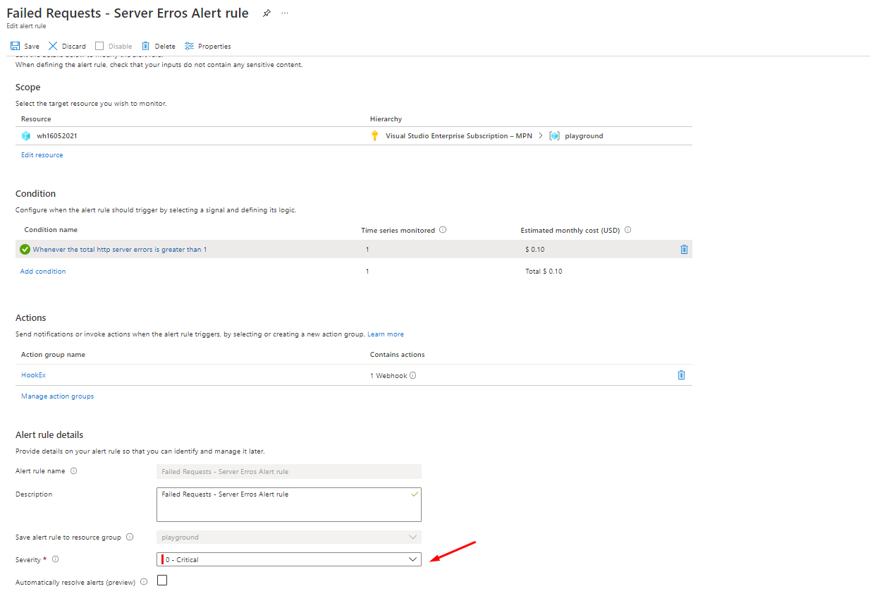 Azure Alerts — Define alert rule in your application service to catch  failed requests by Webhook! | by Ali Süleyman Topuz | C# Programming |  Medium