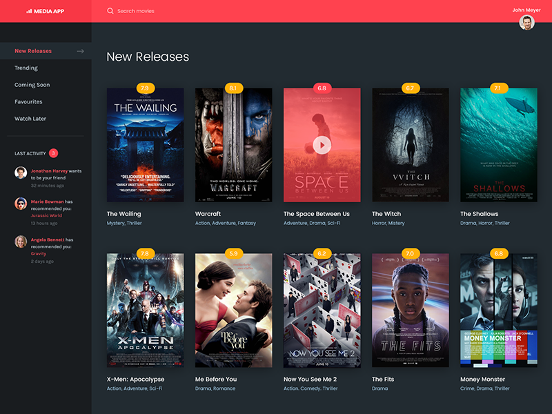 Movie/Cinema UI Inspiration. via Muzli by Muzli Muzli Design