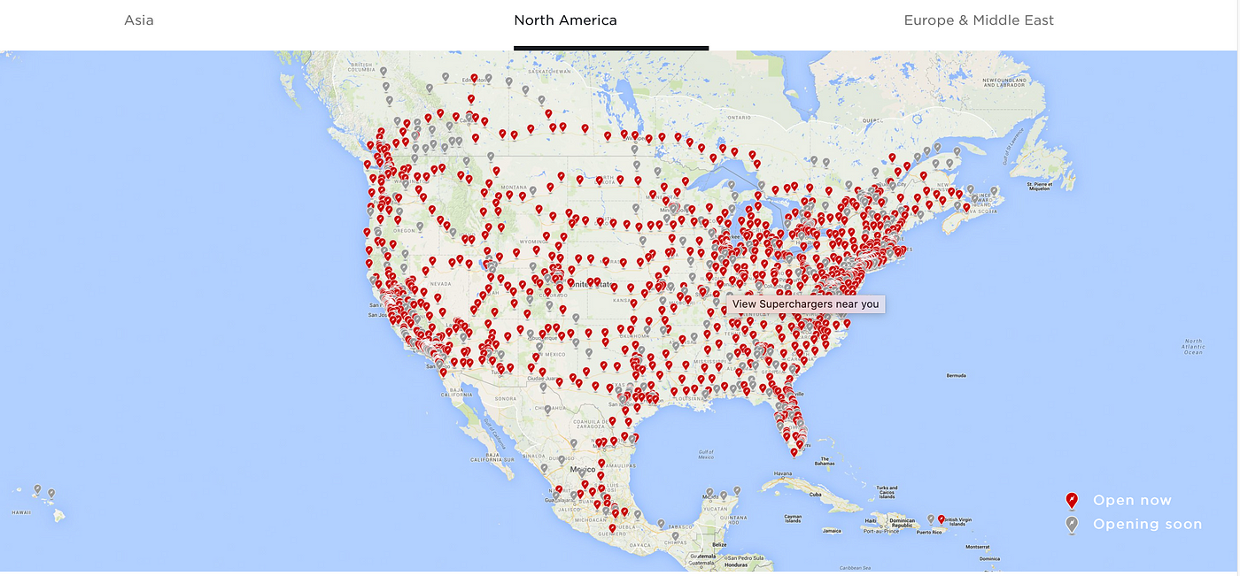 Tesla Charging Station Map Near Me Tesla's Global Supercharger Network | By Scienceduuude | Datadriveninvestor