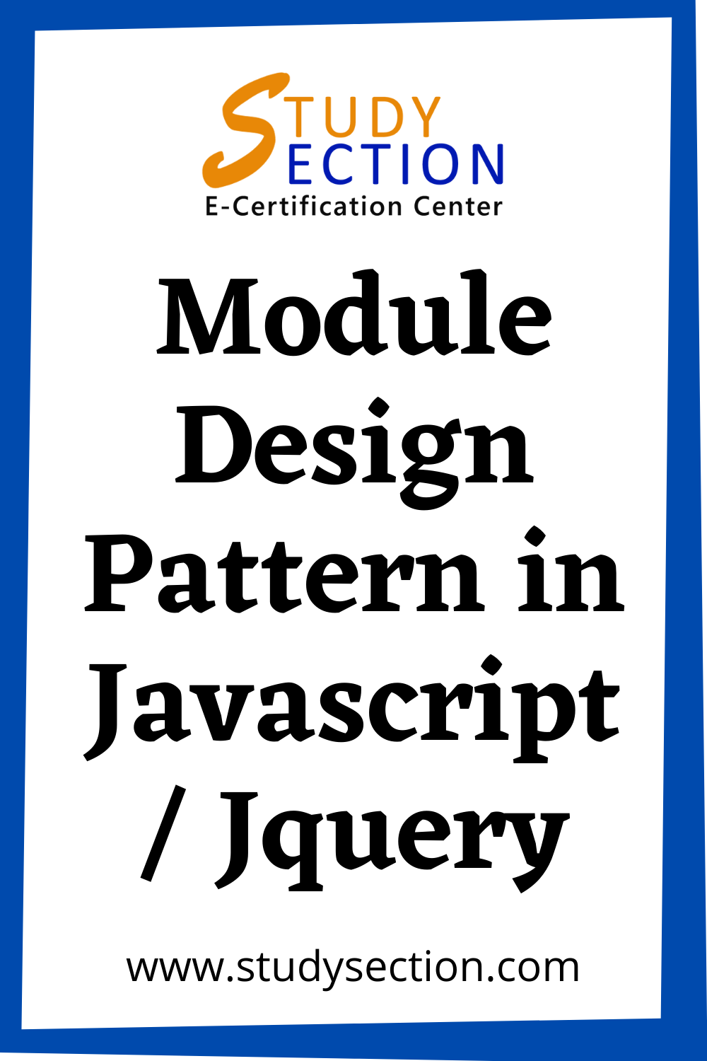 Module Design Pattern in Javascript / Jquery — SS Blog