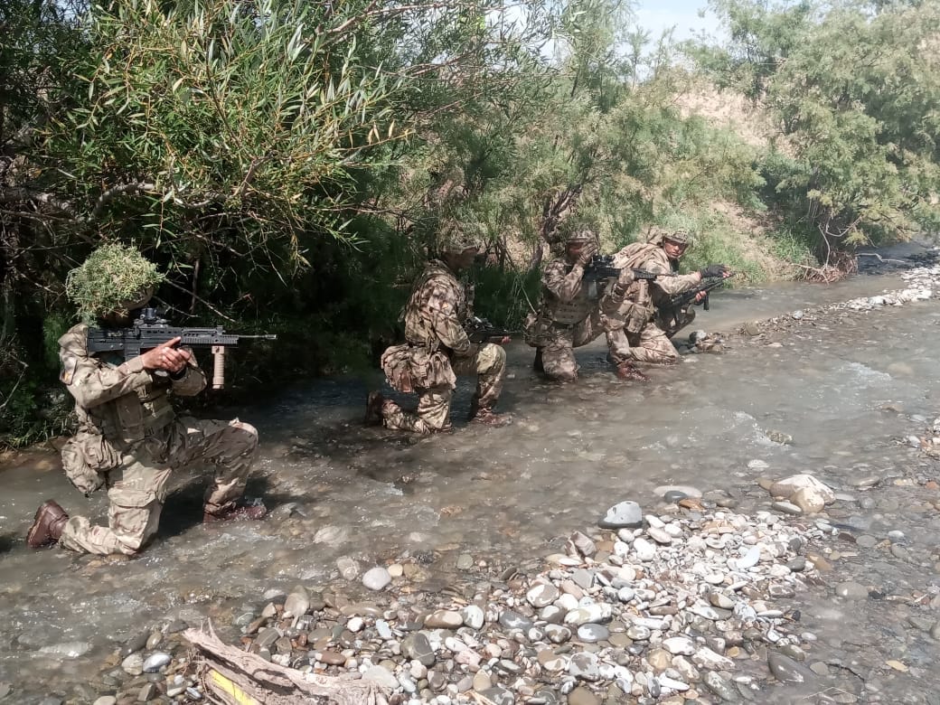 British troops on Exercise Noble Partner in Georgia.