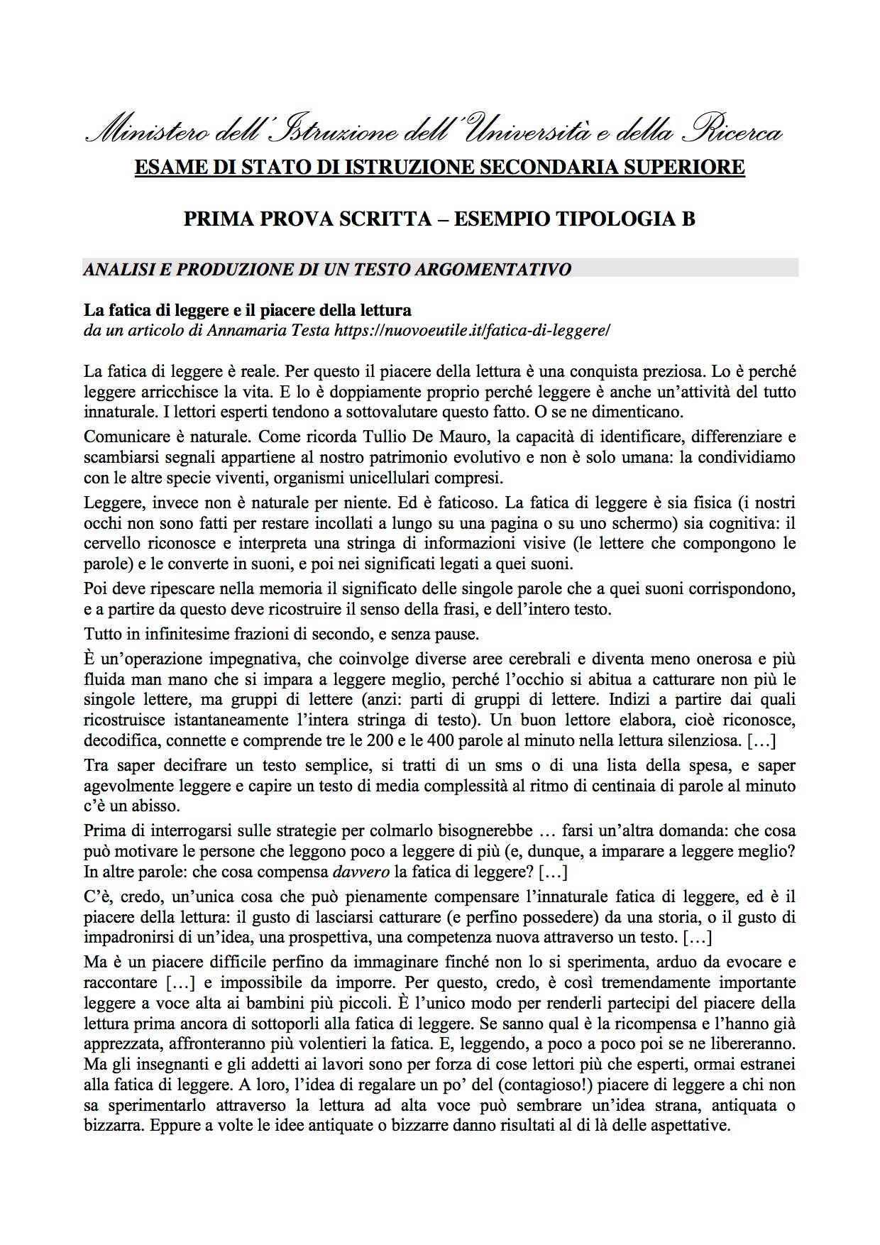 Traccia B, Prima prova : Esempio 2 | by Pietro Alotto | Pietro Alotto |  Medium