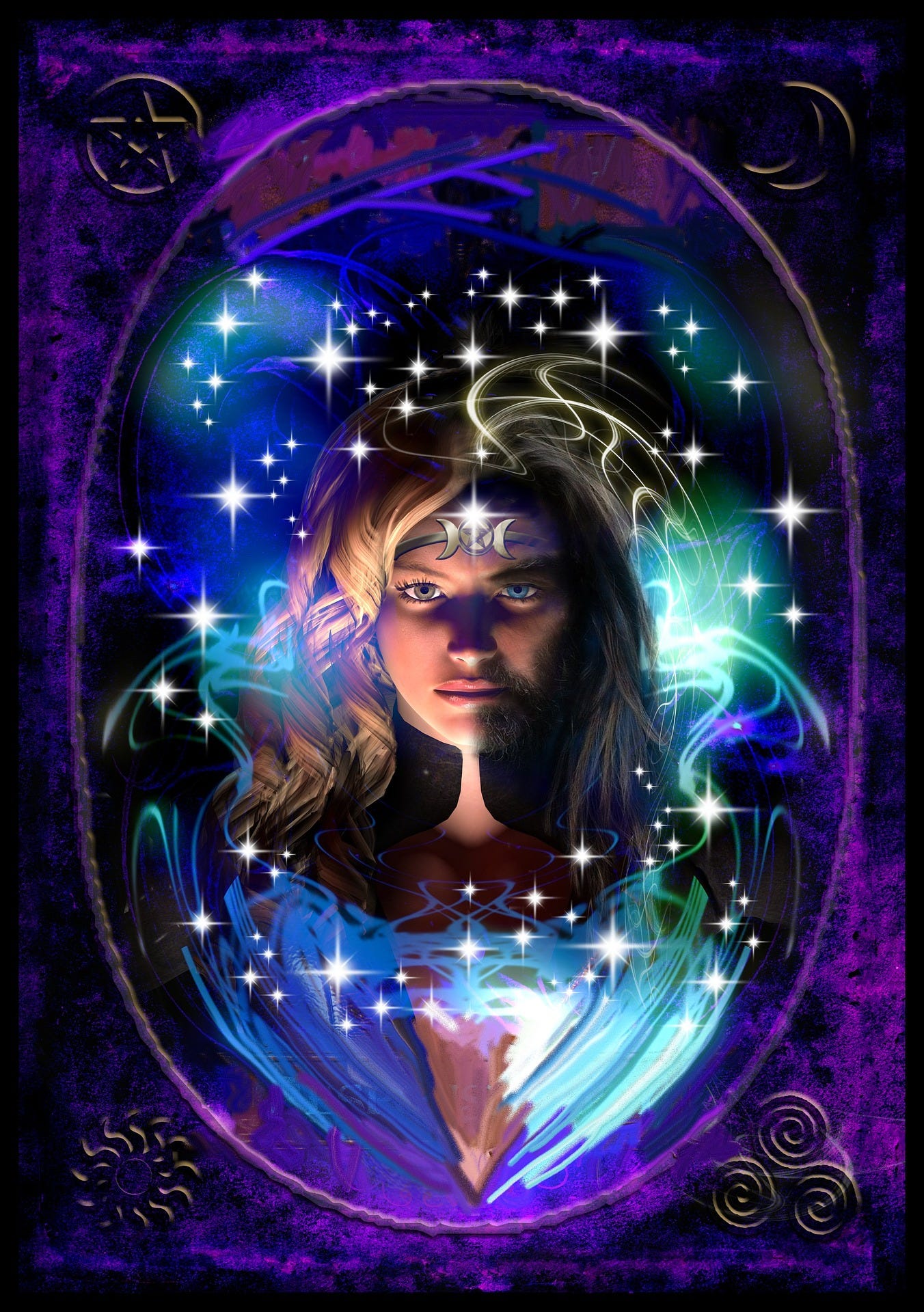 Mystical priestess or wizard