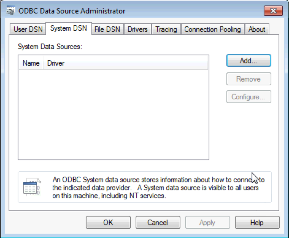 use jdbc in odbc manager