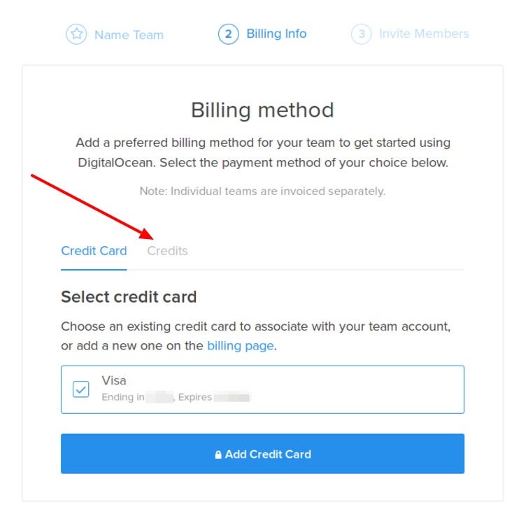 DigitalOcean stepbystep Signup for Team/Business Owners by