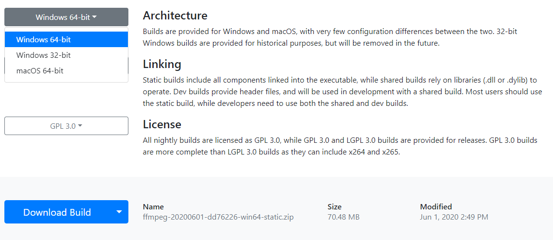 ffmpeg download not working ffmpeg download not working