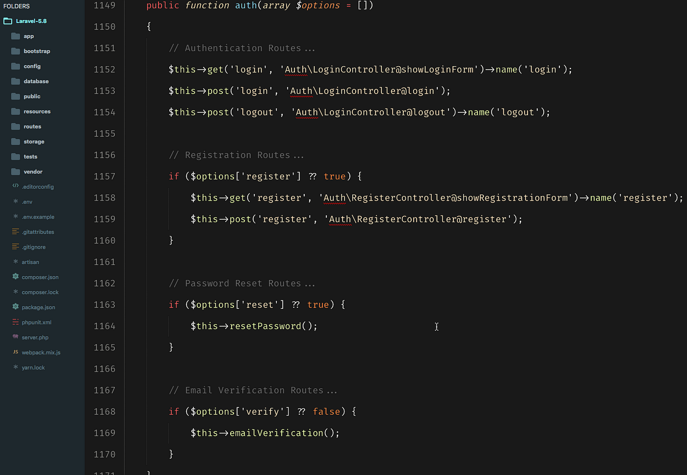 Laravel Auth::routes() Email verification Reset password Authentication  Registration routes | by Panjeh | Medium