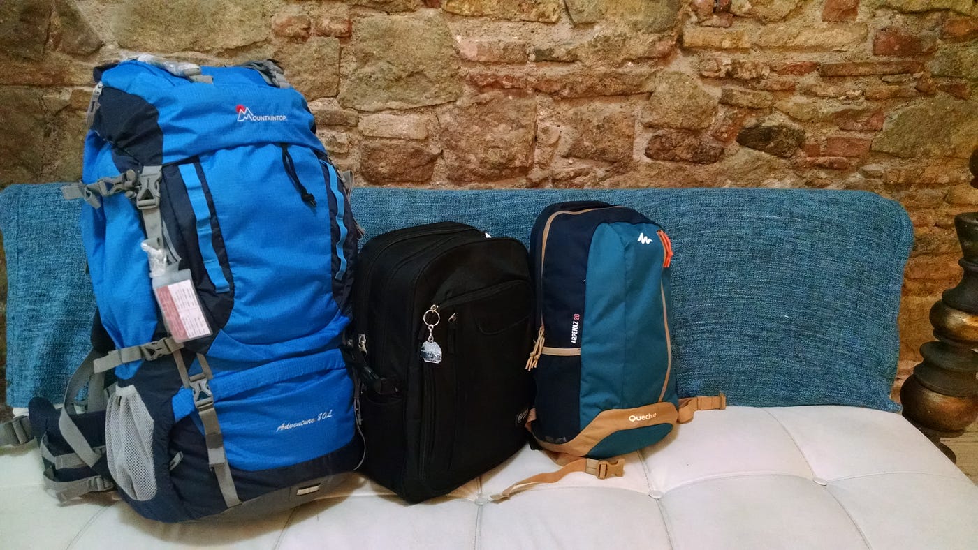 Tres mochilas y un mate. “Aquel que quiere viajar feliz, debe… | by Noe  Audisio | Medium