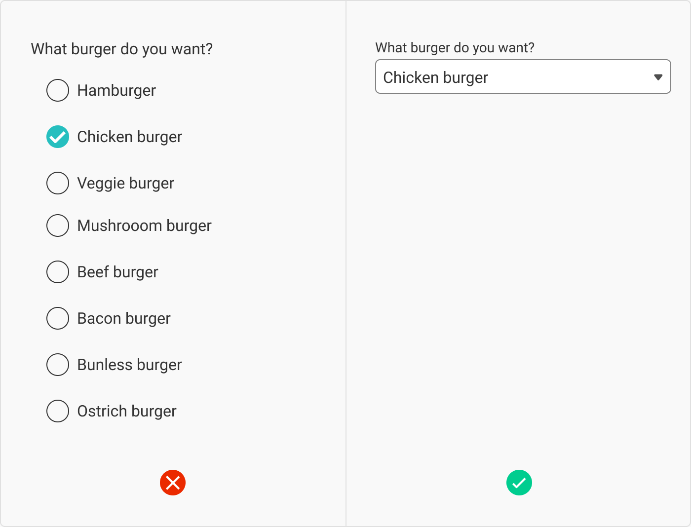 UI cheat sheet: radio buttons, checkboxes, and other selectors | by Tess  Gadd | UX Collective