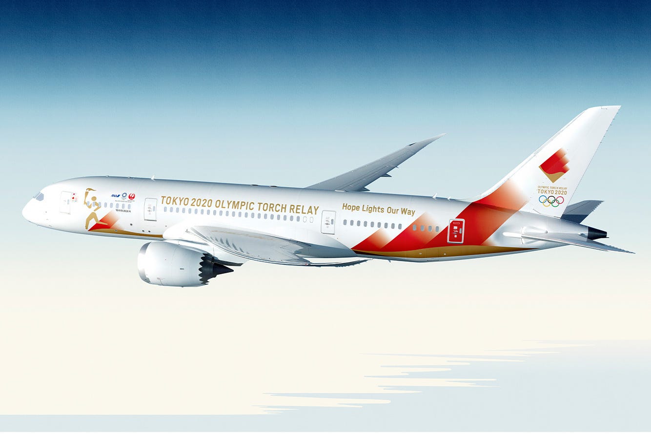 資訊 東京奧運聖火運輸機設計發表由ana與jal共同運行 東京奧運以 Tokyo By Peiyi Chen Living In Tokyo Medium