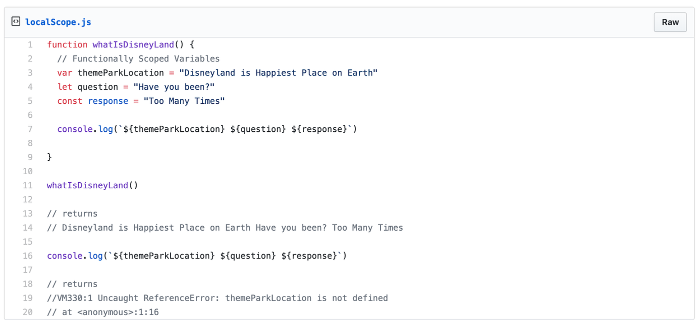 Part 5: What is Variable Scope in Javascript? | by Bret Doucette | Medium
